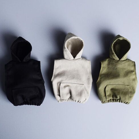 Meetoget 1/12 Scale Male Doll daily sports Sleeveless Hoodie Set Clothes for 6 inch Action Figure PM008US,green in Saudi Arabia