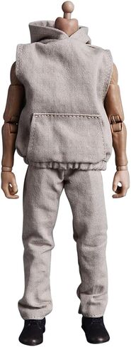 Meetoget 1/12 Scale Male Doll daily sports Sleeveless Hoodie Set Clothes for 6 inch Action Figure PM008US,green in Saudi Arabia