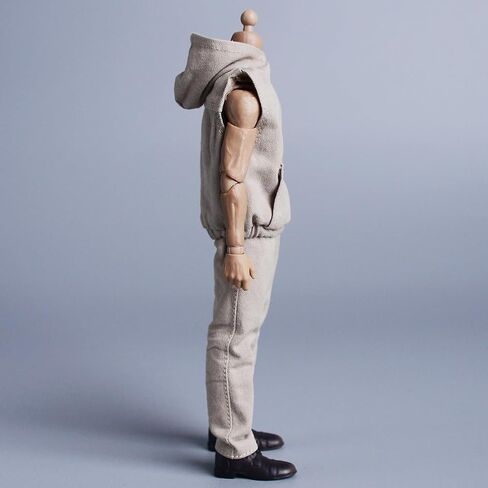 Meetoget 1/12 Scale Male Doll daily sports Sleeveless Hoodie Set Clothes for 6 inch Action Figure PM008US,green in Saudi Arabia