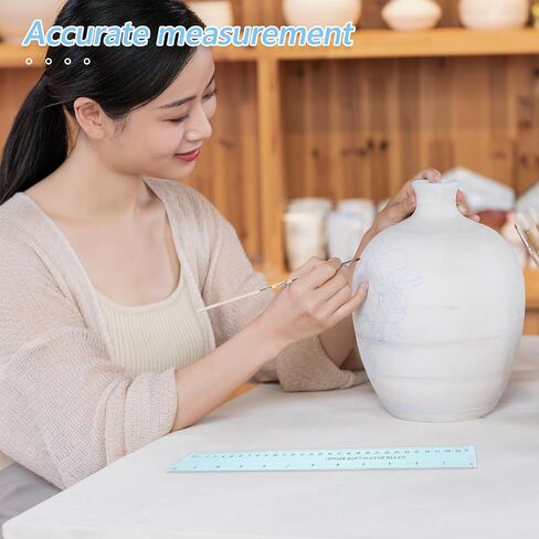 Operitacx 2pcs Pottery Ruler Clay Craft Clay Ruler Shrinkage Clay Ruler Clay Sculptures Supplies Clay Scale Ruler Ceramic Measure Clay Ruler Clay Craft Supply in Saudi Arabia