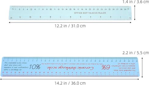 Operitacx 2pcs Pottery Ruler Clay Craft Clay Ruler Shrinkage Clay Ruler Clay Sculptures Supplies Clay Scale Ruler Ceramic Measure Clay Ruler Clay Craft Supply in Saudi Arabia