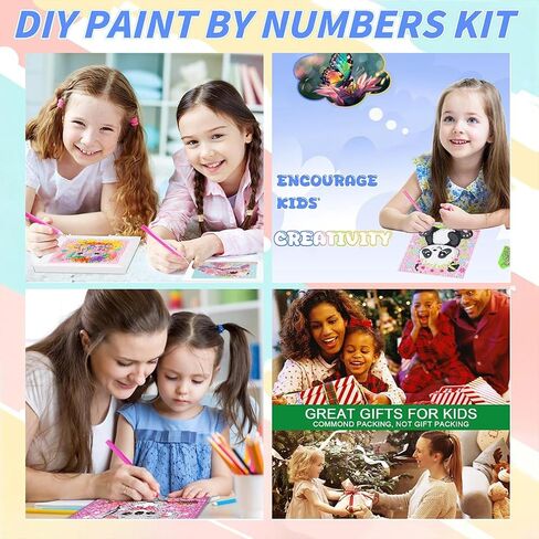 WEMEON 6 Pack Diamond Art Kits for Kids with Frames- Animal Diamond Painting Crafts for Kids Ages 4-8-12, Diamond Art Painting Birthday Gifts for Girls and Boys(6x6inch) in Saudi Arabia