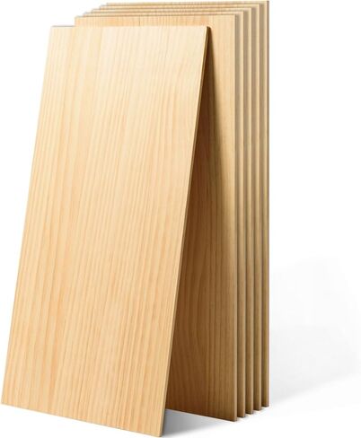 AWIZOM 6 Pack Unfinished Wood Sheets for Crafts 12x24x1/4 Inch-6 mm Solid Wood Sheets Natural Pine Wood Sheets Blank Wooden Rectangular Boards for Laser Projects, Painting, Model Making, Engraving in Saudi Arabia