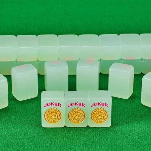 مجموعة ألعاب ماجونج الأمريكية 174 أكريليك أخضر 26 مم مجموعة ألعاب ماجونج الأمريكية تتضمن 174 بلاطة ماجونج، صندوق ماجونج، 4 رفوف ماجونج، تعليمات اللعبة و3 نرد in Kuwait