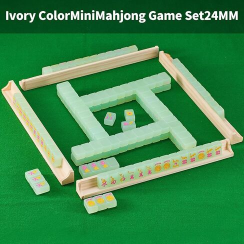 مجموعة ألعاب ماجونج الأمريكية 174 أكريليك أخضر 26 مم مجموعة ألعاب ماجونج الأمريكية تتضمن 174 بلاطة ماجونج، صندوق ماجونج، 4 رفوف ماجونج، تعليمات اللعبة و3 نرد in Kuwait