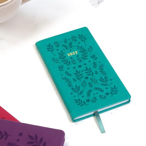 Letts of London Woodland 2025 Weekly Planner, 12 Months, January to December, Sewn Binding, Medium Pocket, 5.875" x 3.125", Multilingual, Green (C082173-25) in Kuwait