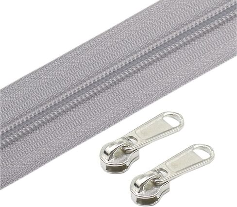 YaHoGa #5 Beige Nylon Coil Zippers by The Yard Bulk 10 Yards with 25pcs Sliders for DIY Sewing Tailor Crafts Bags (#5 Beige) in Kuwait