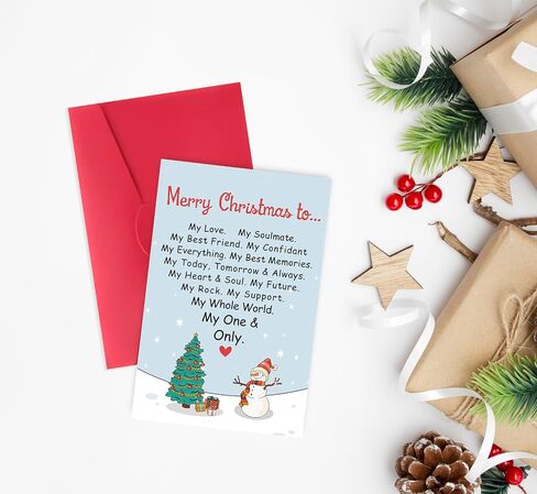 بطاقة عيد ميلاد سعيد XXDJLP للزوج الصديق، هدية بطاقة عيد الميلاد الرومانسية لصديقة الزوجة، قصيدة لطيفة هدايا بطاقة عيد الميلاد للنساء والرجال، عيد ميلاد سعيد للحب in Saudi Arabia