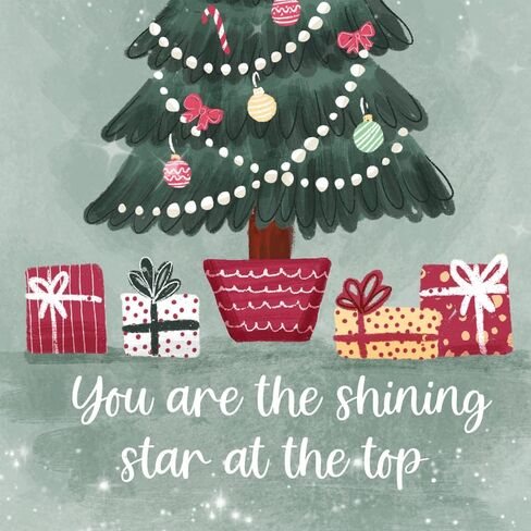 Prime Greetings Christmas Card For Son & Family (Wife), Made in America, Eco-Friendly, Thick Card Stock with Premium Envelope 5in x 7.75in, Packaged in Protective Mailer in Saudi Arabia
