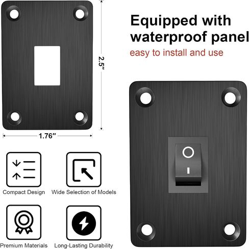 QTEATAK Boat Rocker Switch KCD1, Red, 2-Position SPST Panel Switch with 2-Pin, Rated at 6A 250VAC and 10A 125VAC, Includes 4pcs Blue Terminals FDFD2-187, CE Certified (1Pack) in Saudi Arabia