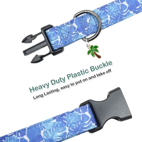 Cute Cotton Dog Collar Flower Patterns, Soft Adjustable Puppy Collars for for Girl Female Small Medium Large Dogs with Flower Charms in Kuwait