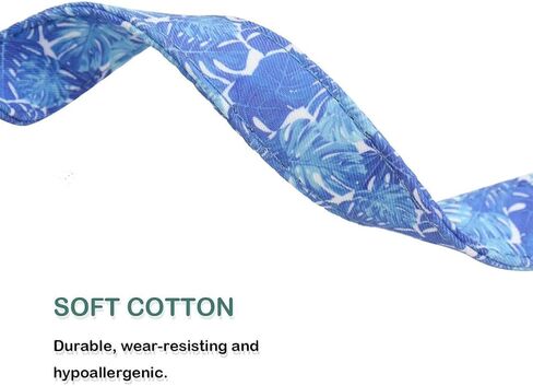 Cute Cotton Dog Collar Flower Patterns, Soft Adjustable Puppy Collars for for Girl Female Small Medium Large Dogs with Flower Charms in Kuwait