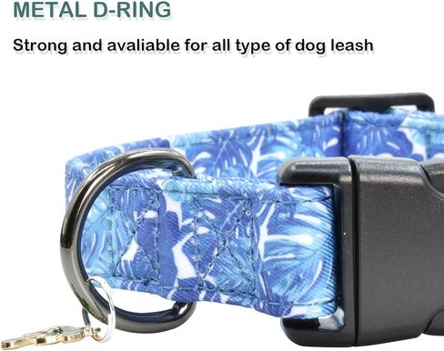 Cute Cotton Dog Collar Flower Patterns, Soft Adjustable Puppy Collars for for Girl Female Small Medium Large Dogs with Flower Charms in Kuwait