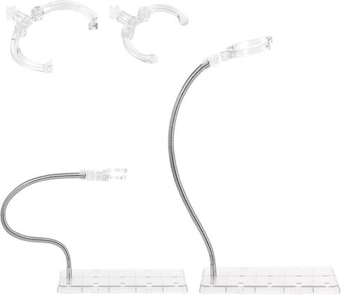 Adjustable Doll Stand, Fits 7, 8, 9, 10 ,11, 12, 13, and 14 inch Dolls or Action Figures, Waist is 0.1 to 2.6 inches (2Pcs Clear) in Saudi Arabia
