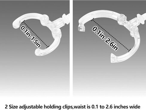 Adjustable Doll Stand, Fits 7, 8, 9, 10 ,11, 12, 13, and 14 inch Dolls or Action Figures, Waist is 0.1 to 2.6 inches (2Pcs Clear) in Saudi Arabia