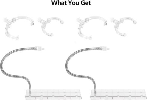 Adjustable Doll Stand, Fits 7, 8, 9, 10 ,11, 12, 13, and 14 inch Dolls or Action Figures, Waist is 0.1 to 2.6 inches (2Pcs Clear) in Saudi Arabia