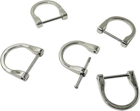 4pcs D-Rings with Screw Shackle Horseshoe U Shape Key Ring,25mm Inner Width Purse Holder Screw in Adjuster D ring for 1 Inch Strap Bag Zinc Alloy Gunblack PT667 in Saudi Arabia