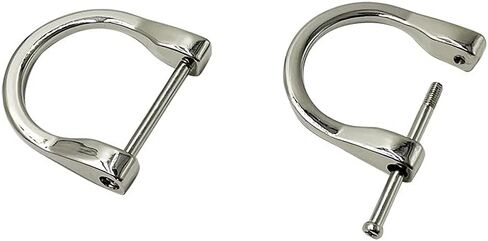 4pcs D-Rings with Screw Shackle Horseshoe U Shape Key Ring,25mm Inner Width Purse Holder Screw in Adjuster D ring for 1 Inch Strap Bag Zinc Alloy Gunblack PT667 in Saudi Arabia