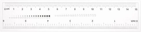 HARFINGTON Film Flexible Ruler 4 Inch 0.5mm Scale PET Plastic Folding Straight Ruler Calibration Soft Ruler Measuring Tool for Factory, Transparent in Saudi Arabia