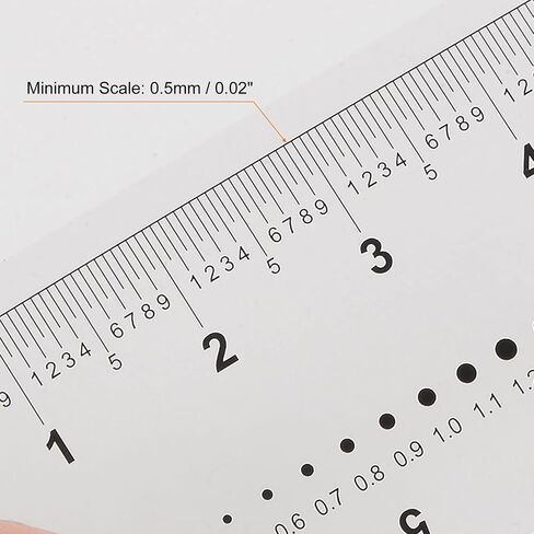 HARFINGTON Film Flexible Ruler 4 Inch 0.5mm Scale PET Plastic Folding Straight Ruler Calibration Soft Ruler Measuring Tool for Factory, Transparent in Saudi Arabia