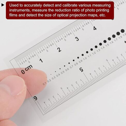 HARFINGTON Film Flexible Ruler 4 Inch 0.5mm Scale PET Plastic Folding Straight Ruler Calibration Soft Ruler Measuring Tool for Factory, Transparent in Saudi Arabia