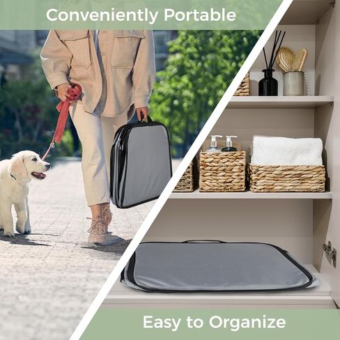 Lekebobor Soft-Sided Dog Crate - 2-in-1 Portable Travel Dog Crate for Medium-Sized Dogs Indoor & Outdoor, 7-Door Foldable Pet Kennel with Durable Mesh Windows,Grey in Saudi Arabia
