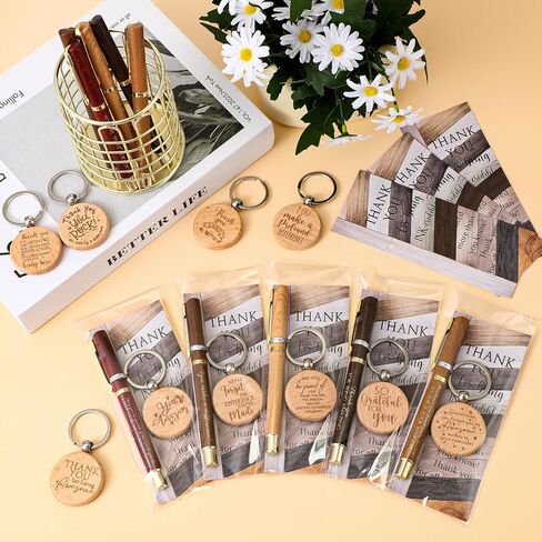 10 Sets Team Appreciation Gifts Include Ballpoint Pens with Thank You Keychains and Cards Employee Appreciation Gifts for Coworker Office Nurse Volunteer Medical Assistant(Multicolor) in Saudi Arabia