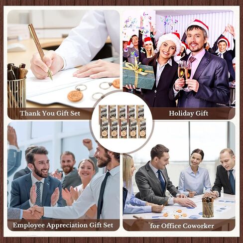 10 Sets Team Appreciation Gifts Include Ballpoint Pens with Thank You Keychains and Cards Employee Appreciation Gifts for Coworker Office Nurse Volunteer Medical Assistant(Multicolor) in Saudi Arabia