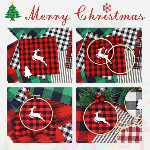 Caydo 48 Pieces 4 Inch Embroidery Hoop Bulk Small Embroidery Hoop Wood Circle Cross Stitch Hoop for Christmas Ornaments, Sewing Craft, Home Decoration in Kuwait