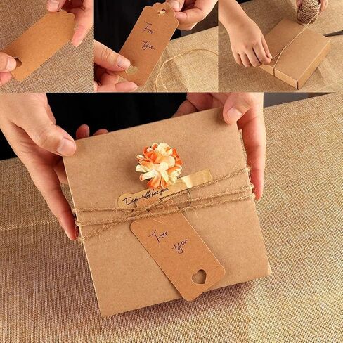 100 Pcs Hollow Heart Kraft Paper Tags Wedding Favor Tags Valentine's Day Gift Tags Treats Tags Hang Lables for Christmas Weeding Holiday Brown in Saudi Arabia