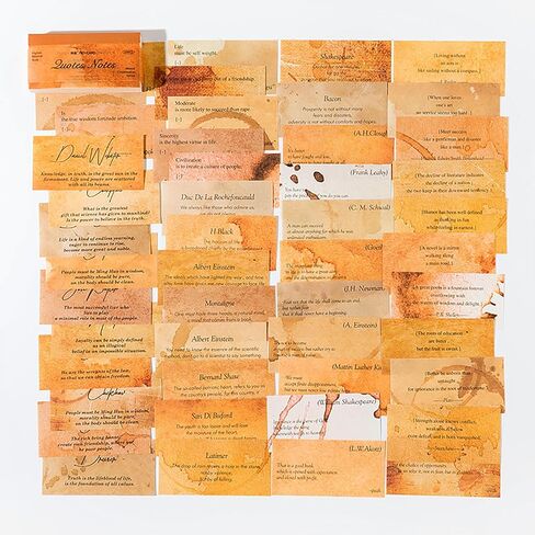 MAXLEAF 100 قطعة من كتاب ورقي للملاحظات والاقتباسات من MAXLEAF، ورق تزيين لعبارات الاقتباس الشهيرة العتيقة لمجلات القصاصات والمجلات اليدوية والتقويمات in Kuwait