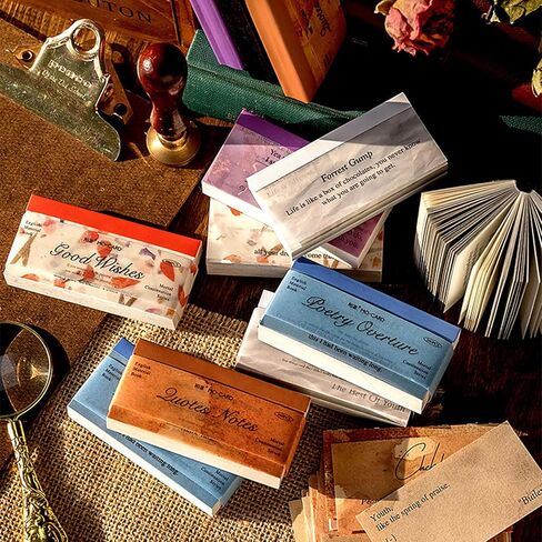 MAXLEAF 100 قطعة من كتاب ورقي للملاحظات والاقتباسات من MAXLEAF، ورق تزيين لعبارات الاقتباس الشهيرة العتيقة لمجلات القصاصات والمجلات اليدوية والتقويمات in Kuwait