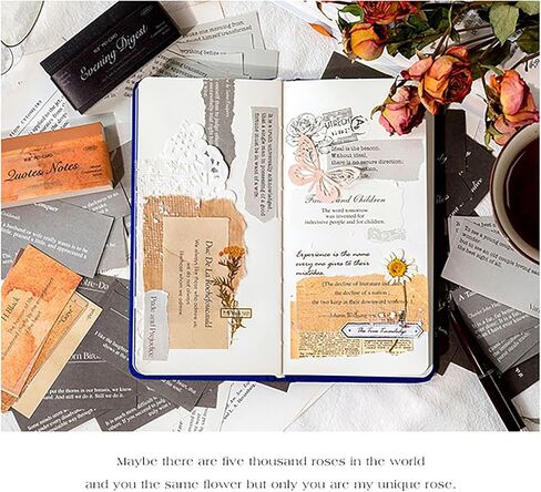 MAXLEAF 100 قطعة من كتاب ورقي للملاحظات والاقتباسات من MAXLEAF، ورق تزيين لعبارات الاقتباس الشهيرة العتيقة لمجلات القصاصات والمجلات اليدوية والتقويمات in Kuwait