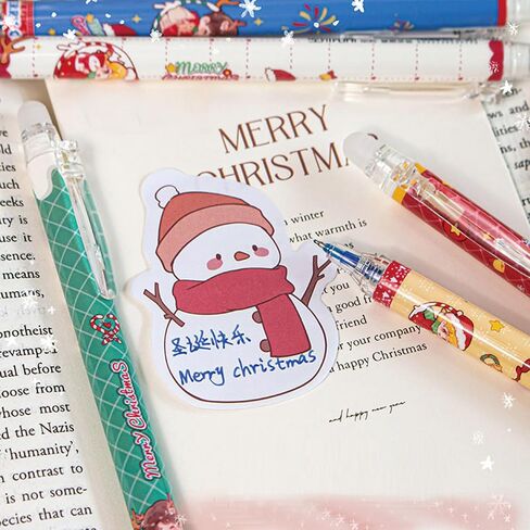 6 Pcs Cute Erasable Retractable Pens - Erasable Gel Ink Pens with Cartoon Capybara Design, 0.5mm Fine Point Blue Ink, Perfect for Office, School, Women, Girls, Boys in Saudi Arabia