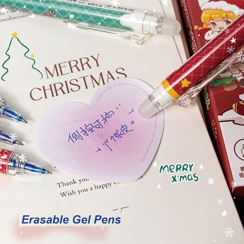 6 Pcs Cute Erasable Retractable Pens - Erasable Gel Ink Pens with Cartoon Capybara Design, 0.5mm Fine Point Blue Ink, Perfect for Office, School, Women, Girls, Boys in Saudi Arabia