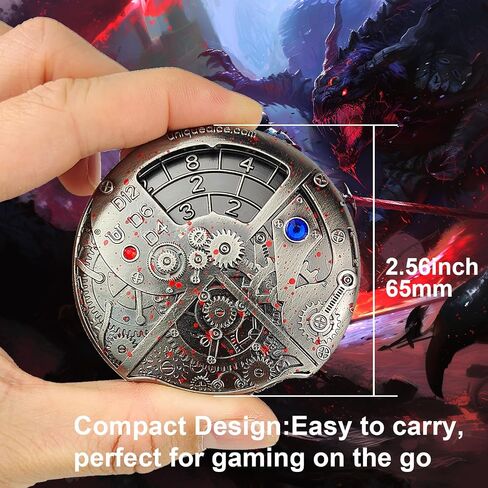 Roulette Dice Spinner from Unique Dice for Dungeons and Dragons DND D20 D100 D12 D10 D8 D6 D4 Metal Steampunk Mechanical Shapes for Dice Goblin (Red Copper) in Saudi Arabia