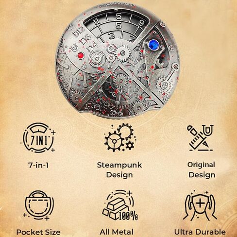 Roulette Dice Spinner from Unique Dice for Dungeons and Dragons DND D20 D100 D12 D10 D8 D6 D4 Metal Steampunk Mechanical Shapes for Dice Goblin (Red Copper) in Saudi Arabia