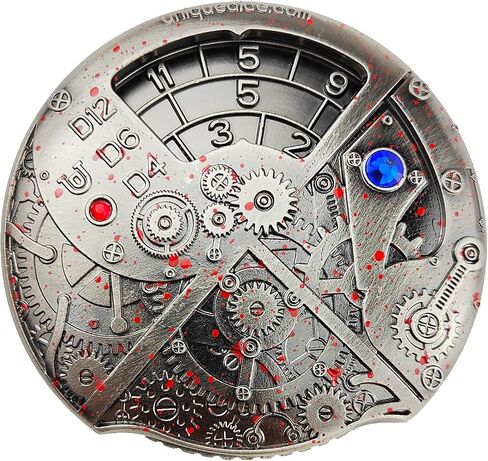 Roulette Dice Spinner from Unique Dice for Dungeons and Dragons DND D20 D100 D12 D10 D8 D6 D4 Metal Steampunk Mechanical Shapes for Dice Goblin (Red Copper) in Saudi Arabia