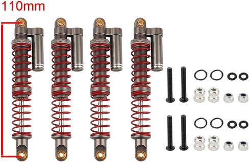 110mm Shock Absorber Oil Adjustable RC Damper with Washer for 1/10 RC Truck Crawler Axial SCX10 90046 AXI231017 TRX-4 D90 Upgrade Part (110mm) in Saudi Arabia