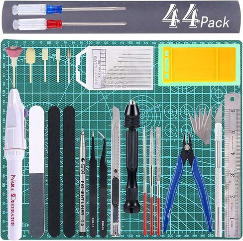 44Pcs Gundam Model Tools Kit Gunpla Tool Model Hobby Tool Kits Bandai Tool Gundam Modeler Basic Tools for Hobby Model Building Making Assembling in Saudi Arabia