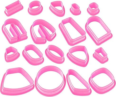 Yayatty 126 PCS Polymer Clay Cutters Set, 18 Shapes Purple Clay Earring Cutters with Earrings Accessories, Clay Pattern Cutting Molds, Plastic Clay Cutters for Polymer Clay Jewelry Making in Saudi Arabia