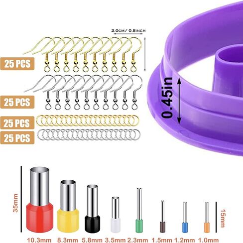 Yayatty 126 PCS Polymer Clay Cutters Set, 18 Shapes Purple Clay Earring Cutters with Earrings Accessories, Clay Pattern Cutting Molds, Plastic Clay Cutters for Polymer Clay Jewelry Making in Saudi Arabia