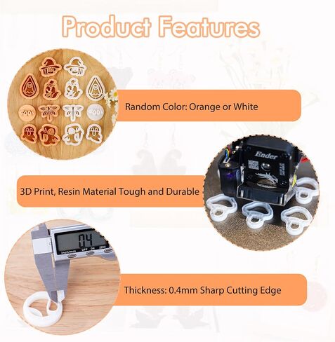 Puocaon Bat Polymer Clay Cutters - 5 Shape Bats Clay Cutters for Polymer Clay Jewelry Making, Hanging Bat Clay Jewelry Cutter for Earrings Making, Basic Circle Clay Cutter for Polymer Clay Jewelry in Saudi Arabia