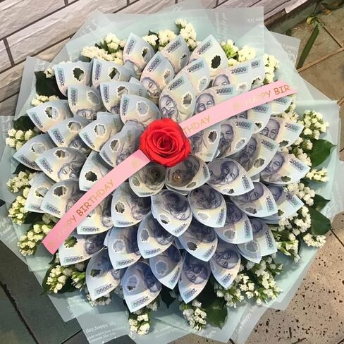 Happy Birthday Ribbon for Bouquet 25 Yards White Ribbon 1 Inch Pink Birthday Ribbon for Gift Wrapping Birthday Ribbons with Gold Foil for Birthday Decor Ribbon Bow Wrapping Ribbon for Cake Ribbon in Kuwait