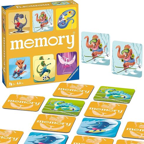Ravensburger Dinosaur Sports Memory Game for Girls & Boys Ages 3 to 5–A Fun & Fast Dino Memory Game in Saudi Arabia