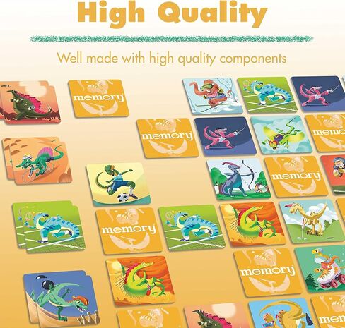 Ravensburger Dinosaur Sports Memory Game for Girls & Boys Ages 3 to 5–A Fun & Fast Dino Memory Game in Saudi Arabia