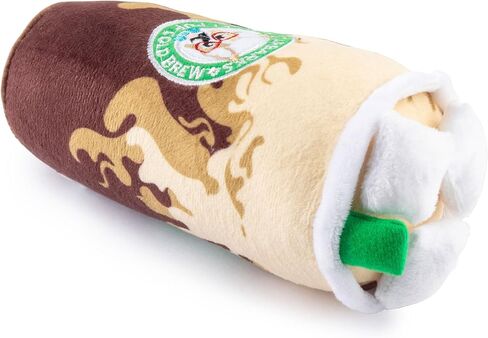 Haute Diggity Dog Starbarks Sweet Pup Cold Brew, Plush Designer Dog Toys with Interactive Squeaker, Stimulating Pet Enrichment, Machine-Washable & Safe Materials for All Breeds, One Size in Saudi Arabia