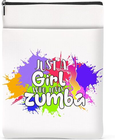 Funny Zumba Book Lovers Gifts Book Sleeve Zumba Gifts for Women Book Pouch Book Protector with Front Pocket Zumba Dance Fitness Gift for Girl Sister Birthday Christmas Book Accessories Book Club Gifts in Saudi Arabia