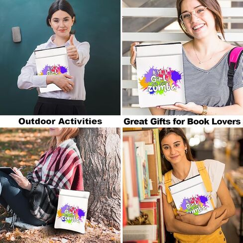 Funny Zumba Book Lovers Gifts Book Sleeve Zumba Gifts for Women Book Pouch Book Protector with Front Pocket Zumba Dance Fitness Gift for Girl Sister Birthday Christmas Book Accessories Book Club Gifts in Saudi Arabia