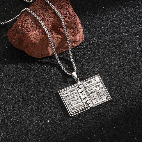 Bible Pendants Bless Christian Belief Bible Pendants Necklaces Religious Accessories Unique Hobbies Pendants Necklaces (2 pieces) in Saudi Arabia